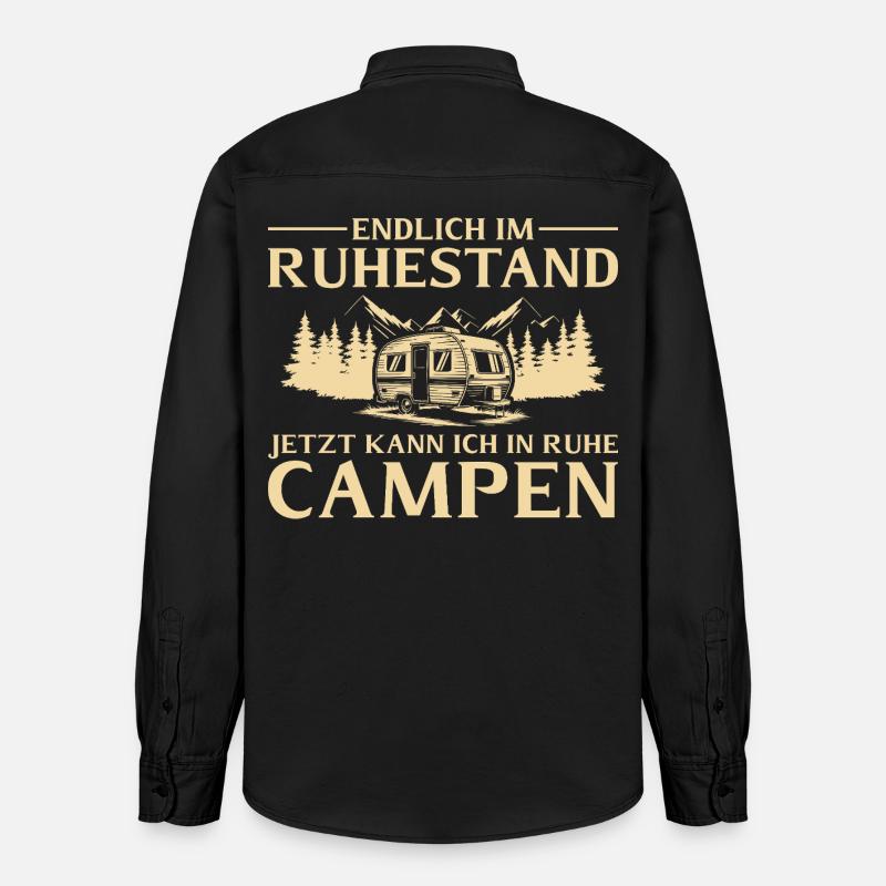 Endlich_im_Ruhestand_ _In_Ruhe_Campen - Chemise unisexe coupe décontractée bio Stanley/Stella - noir délavé