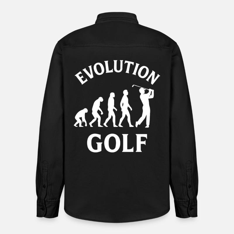 Evolution Golf Drôle de Golf Design - Chemise unisexe coupe décontractée bio Stanley/Stella - noir délavé