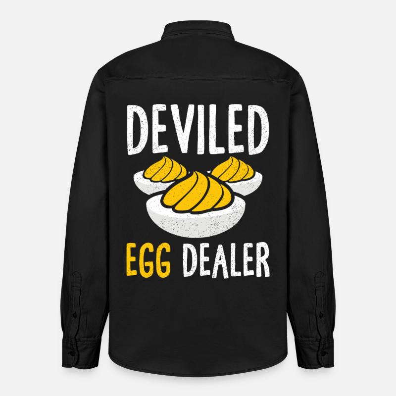 Stuffed Eggs Deviled Eggs Thanskgiving - Relaxed Fit Unisex Organic Shirt by Stanley/Stella - washed black