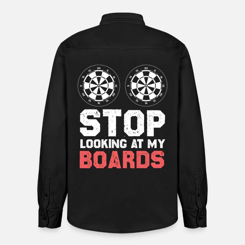 Arrêter, pas sur mes planches - Chemise unisexe coupe décontractée bio Stanley/Stella - noir délavé