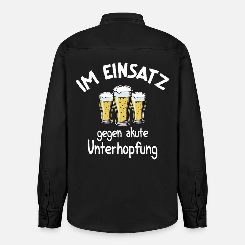 Underhopping Insert – Serveuse Bartender Bière - Chemise unisexe coupe décontractée bio Stanley/Stella - noir délavé