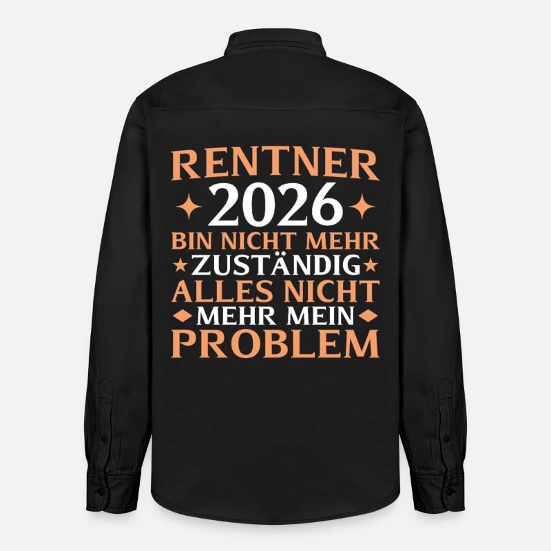 Retraités 2026 - N’est plus responsable - Chemise unisexe coupe décontractée bio Stanley/Stella - noir délavé
