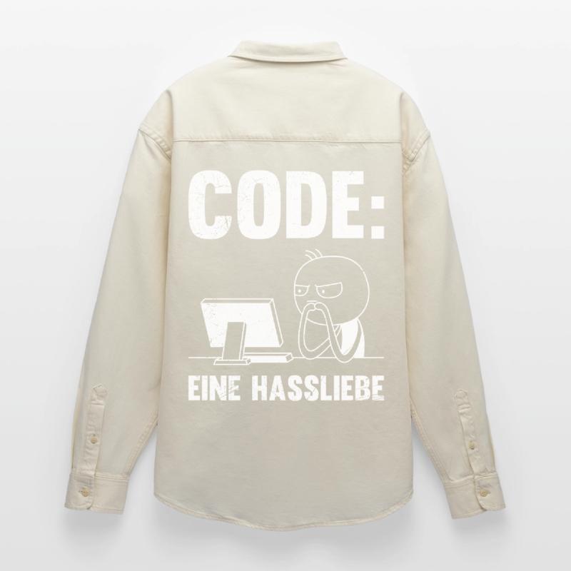 Coder CODE EINE HASSLIEBE LUSTIG Relaxed Fit Unisex Organic Hemd von Stanley/Stella