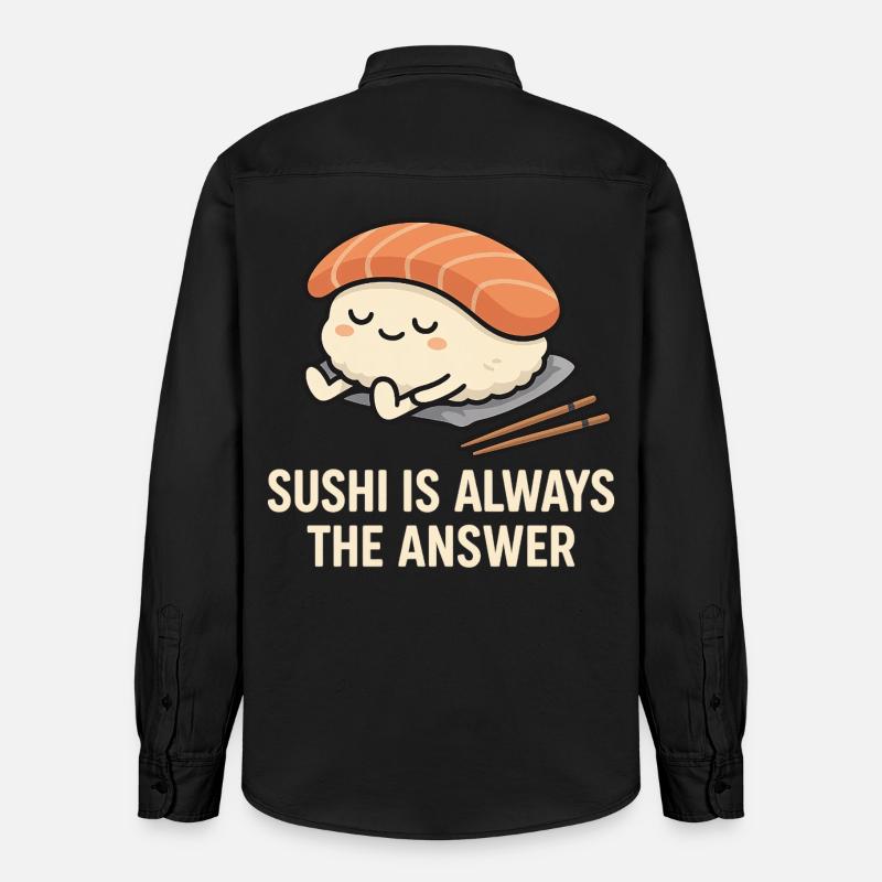Le sushi est toujours la solution - Chemise unisexe coupe décontractée bio Stanley/Stella - noir délavé