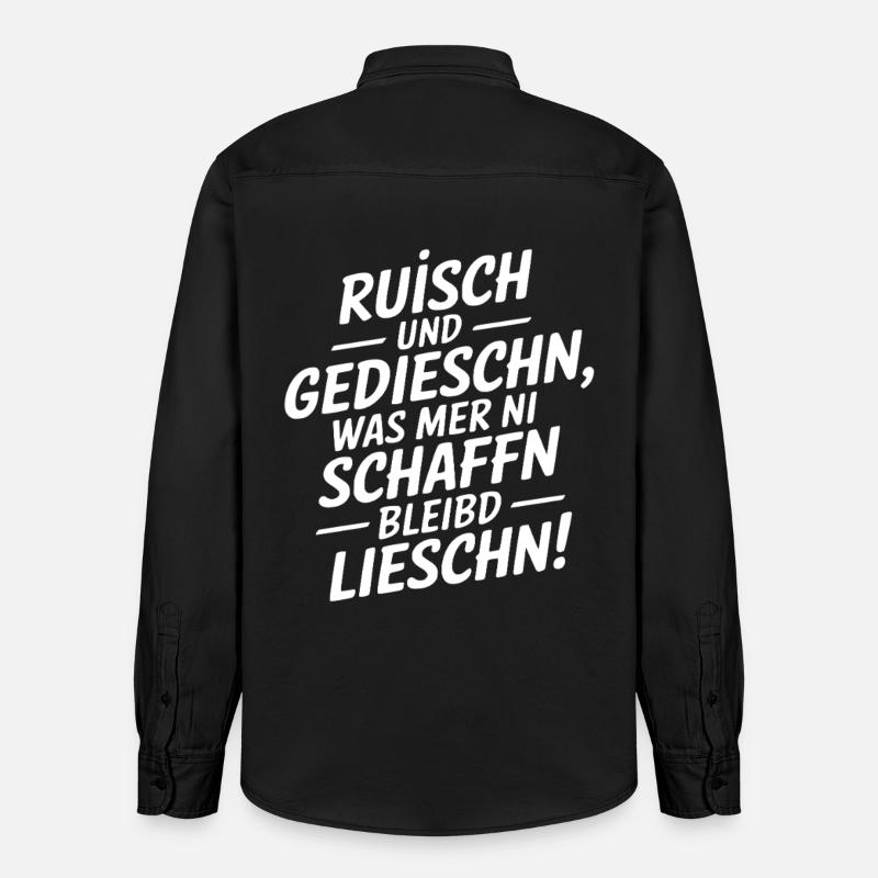 Dialecte saxon disant Saxe - Chemise unisexe coupe décontractée bio Stanley/Stella - noir délavé