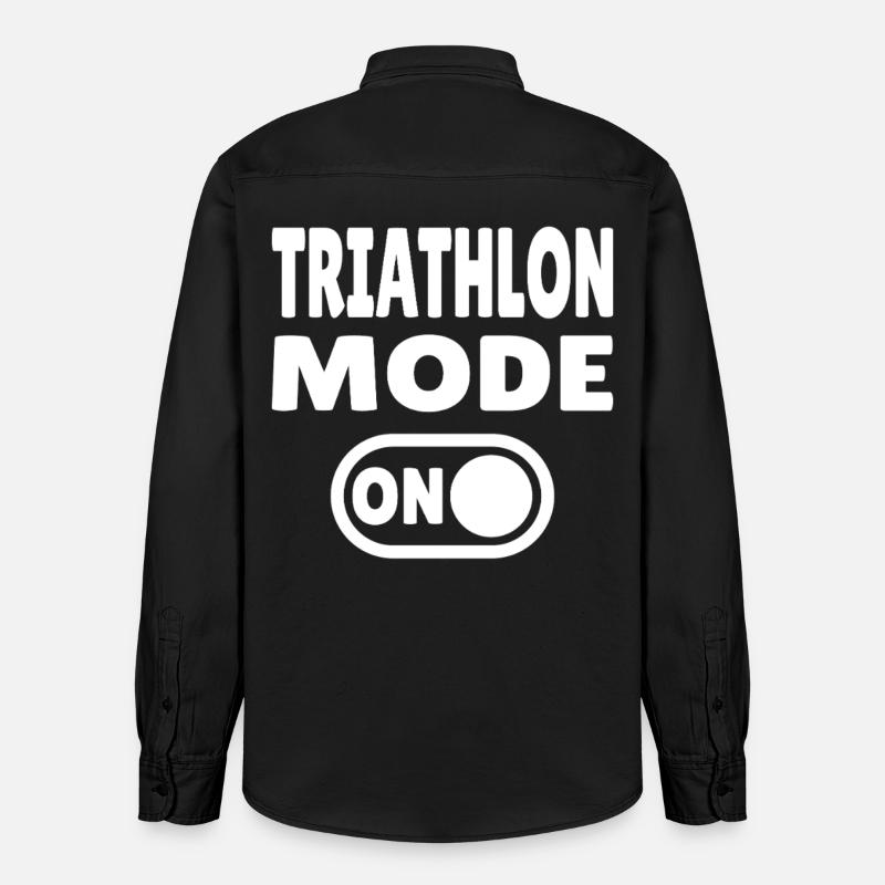 Mode triathlon ACTIVÉ - Course cycliste de natation - Chemise unisexe coupe décontractée bio Stanley/Stella - noir délavé