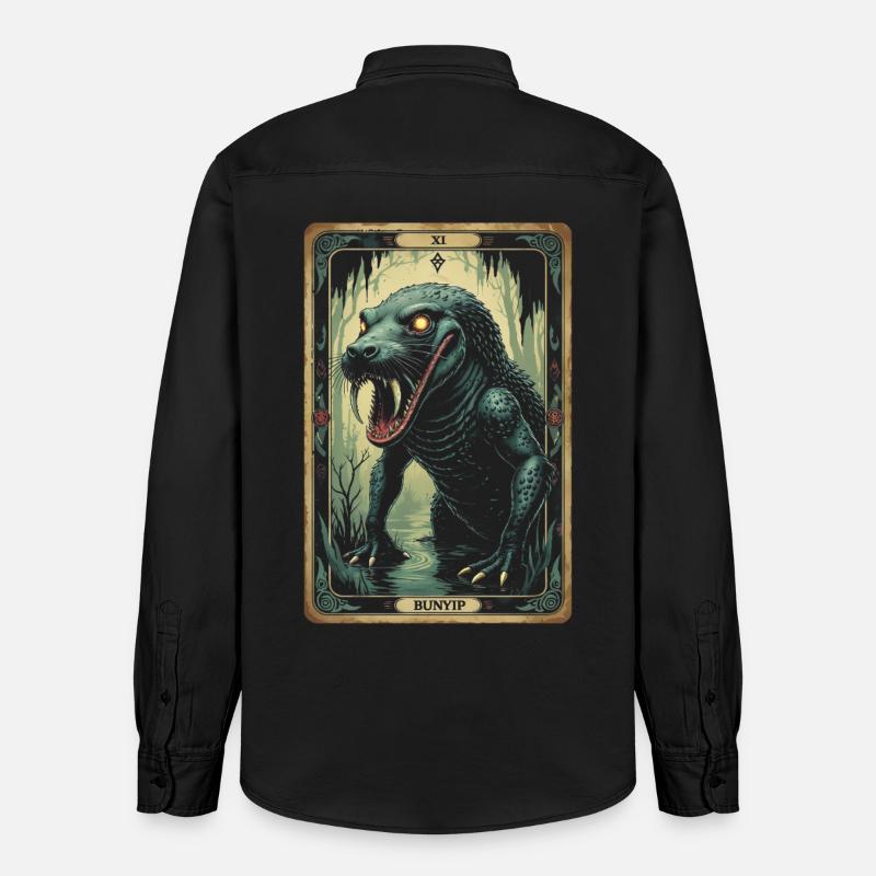 Bunyip Mythological Creatures - Relaxed Fit Unisex Organic Shirt by Stanley/Stella - washed black