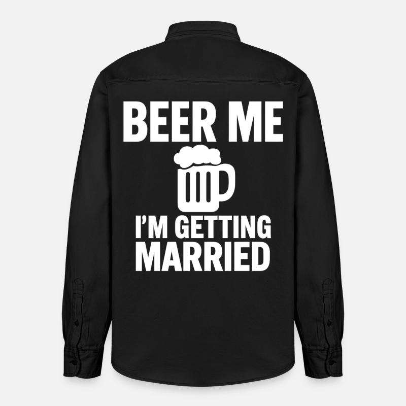 Beer Me I'm Getting Married - Chemise unisexe coupe décontractée bio Stanley/Stella - noir délavé