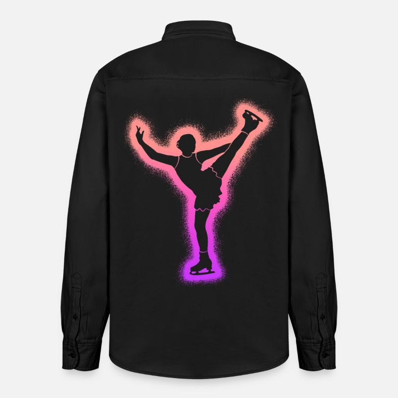 Eiskunstläuferin Eislaufen Mädchen Eiskunstlauf - Relaxed Fit Unisex Organic Hemd von Stanley/Stella - washed Black