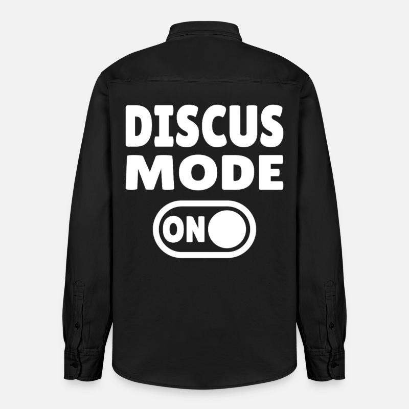 Discus Mode ON - Diskuswerfer - Relaxed Fit Unisex Organic Hemd von Stanley/Stella - washed Black