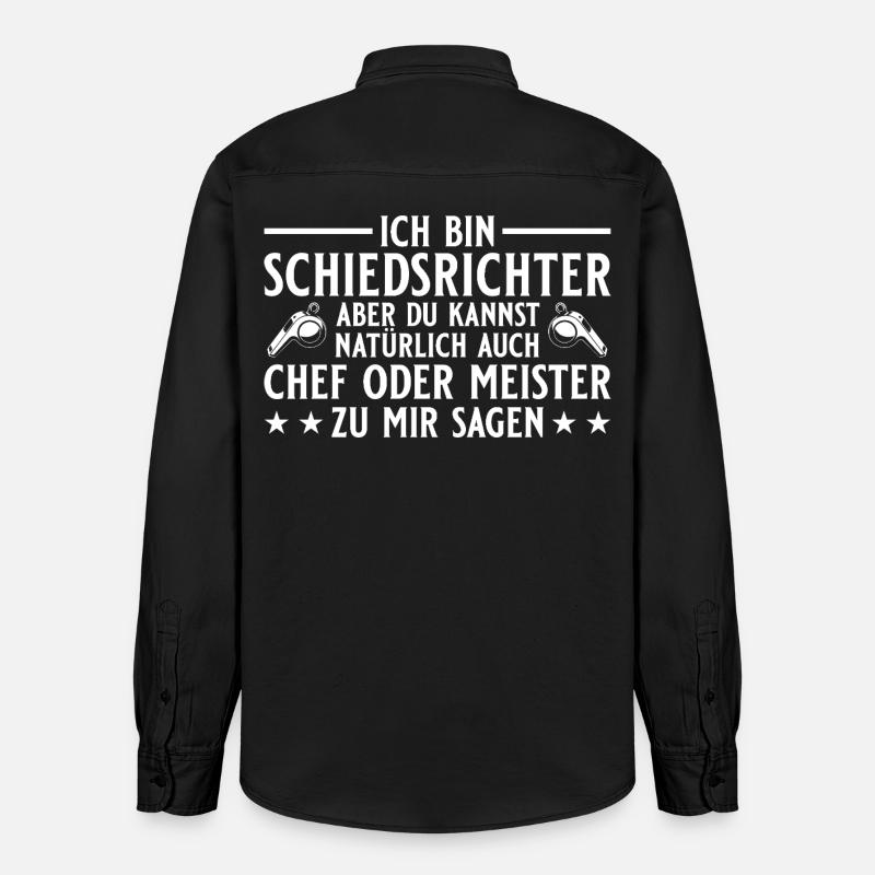 Schiedsrichter Chef oder Meister - Relaxed Fit Unisex Organic Hemd von Stanley/Stella - washed Black