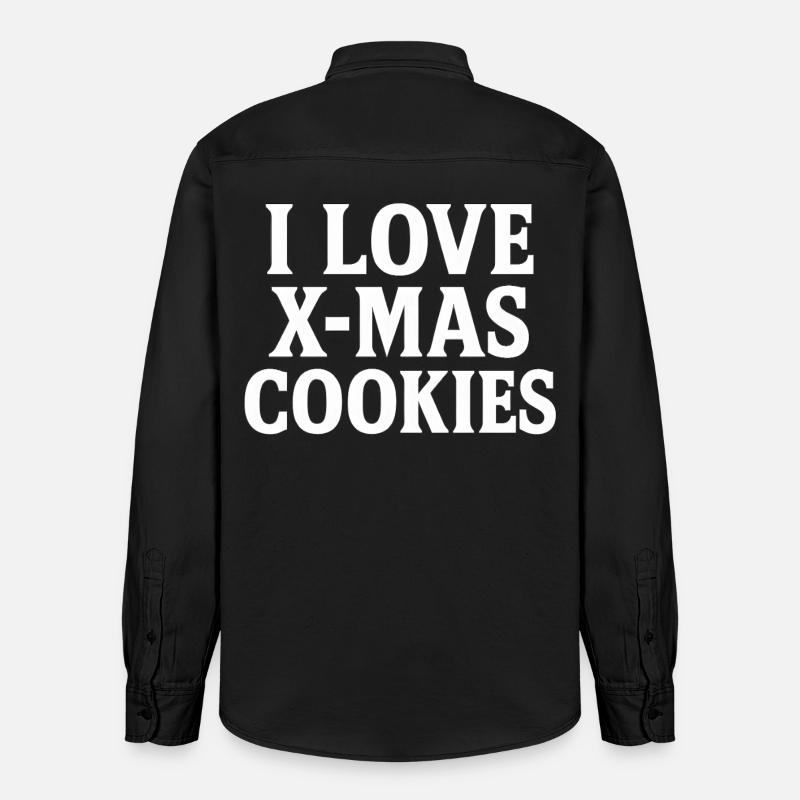 J’adore les biscuits de Noël - Chemise unisexe coupe décontractée bio Stanley/Stella - noir délavé