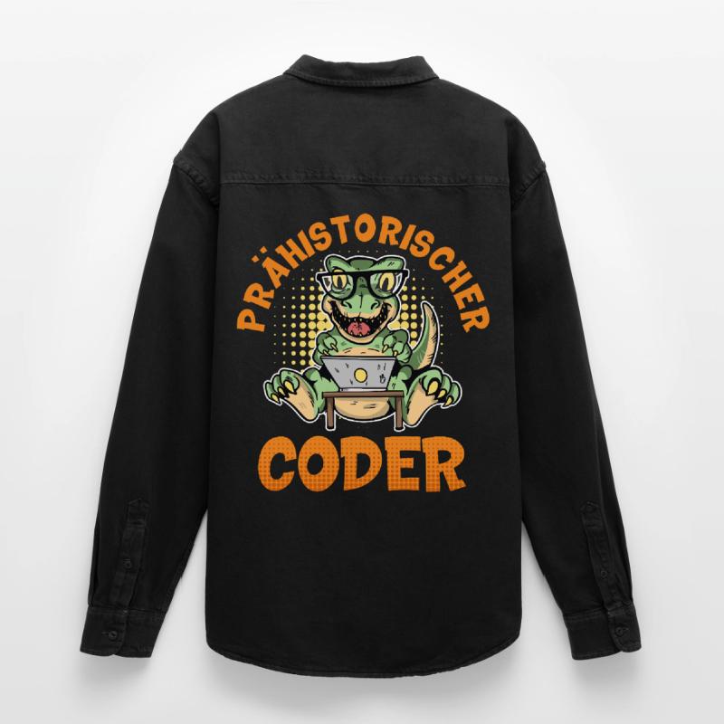 Coding PREHISTORIC CODER Fun Relaxed Fit Unisex Organic Shirt by Stanley/Stella