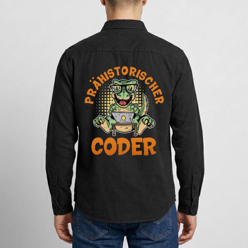Coding PREHISTORIC CODER Fun Relaxed Fit Unisex Organic Shirt by Stanley/Stella
