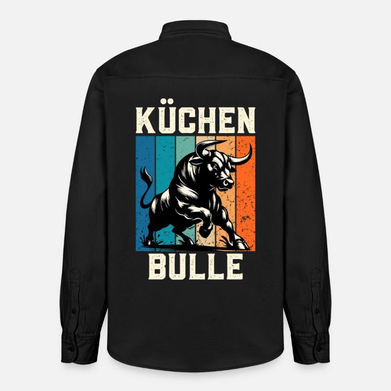 Chef KÜCHENBULLE Chefs Fun - Chemise unisexe coupe décontractée bio Stanley/Stella - noir délavé