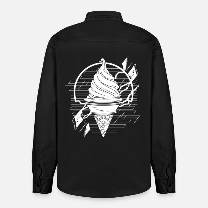 Dessin de glace douce - Chemise unisexe coupe décontractée bio Stanley/Stella - noir délavé