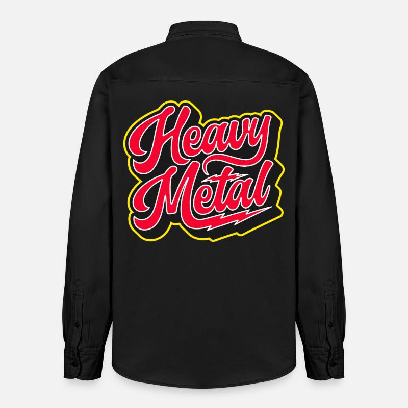 Heavy Metal Bold 3D Script - Chemise unisexe coupe décontractée bio Stanley/Stella - noir délavé