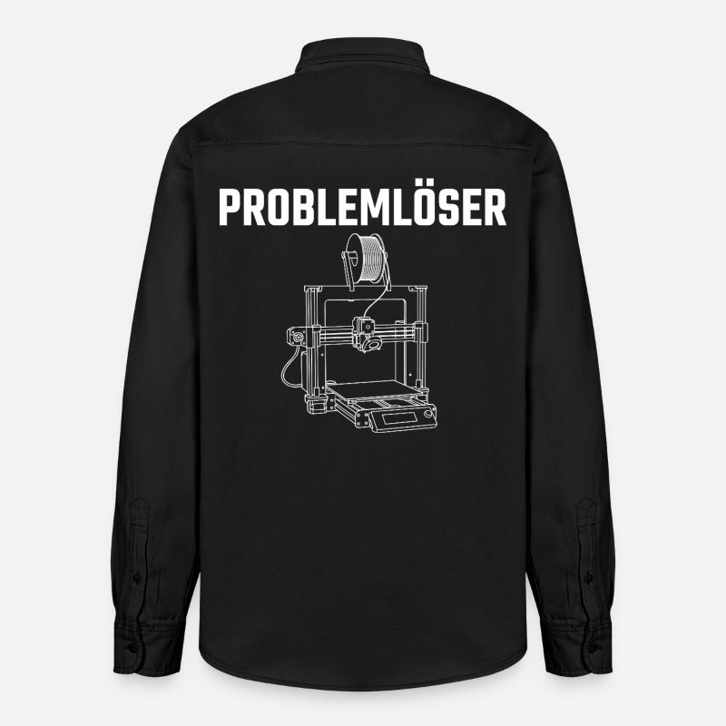 Problemlöser 3D-Drucker – Maker Statement Design - Relaxed Fit Unisex Organic Hemd von Stanley/Stella - washed Black