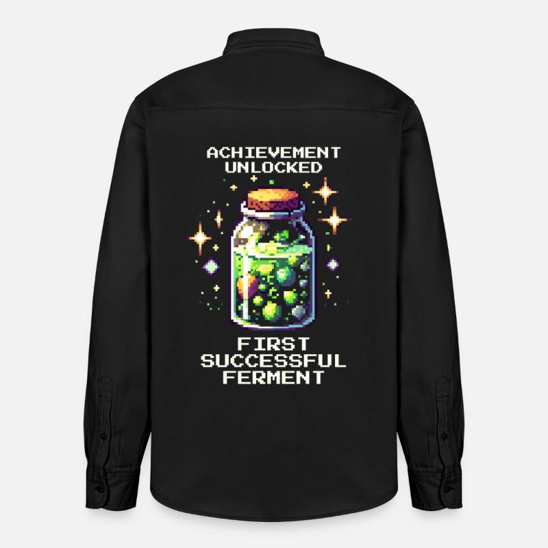 Fermentation réussie | Fermentation et stockage - Chemise unisexe coupe décontractée bio Stanley/Stella - noir délavé