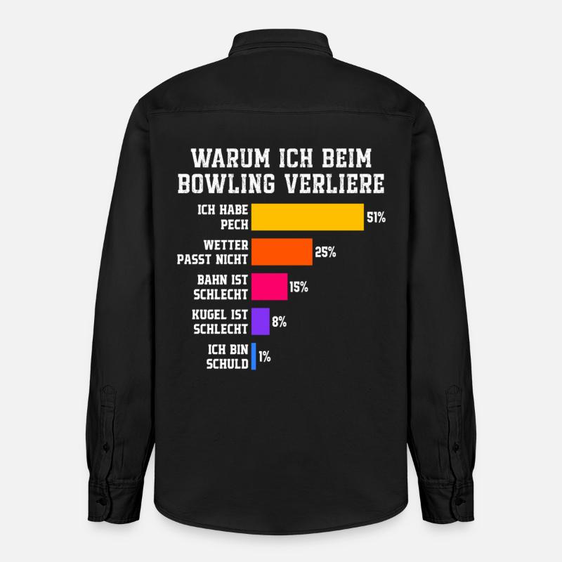 Pourquoi je perds au bowling Bowling - Chemise unisexe coupe décontractée bio Stanley/Stella - noir délavé