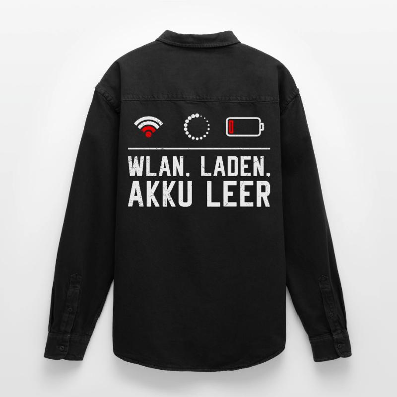 Coder WiFi. LOADING. BATTERY EMPTY FUNNY Relaxed Fit Unisex Organic Shirt by Stanley/Stella