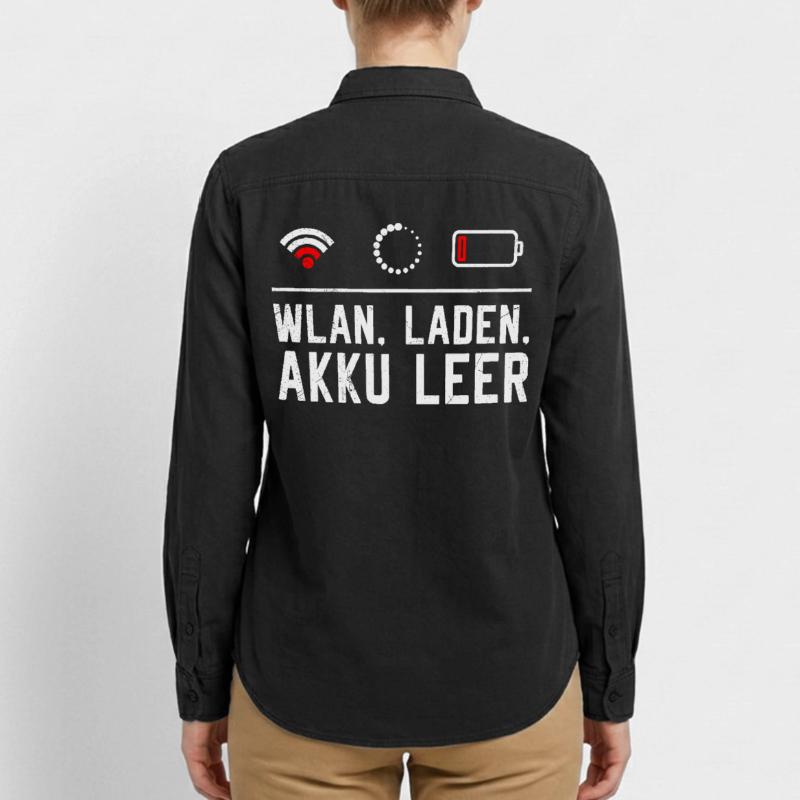 Coder WiFi. LOADING. BATTERY EMPTY FUNNY Relaxed Fit Unisex Organic Shirt by Stanley/Stella