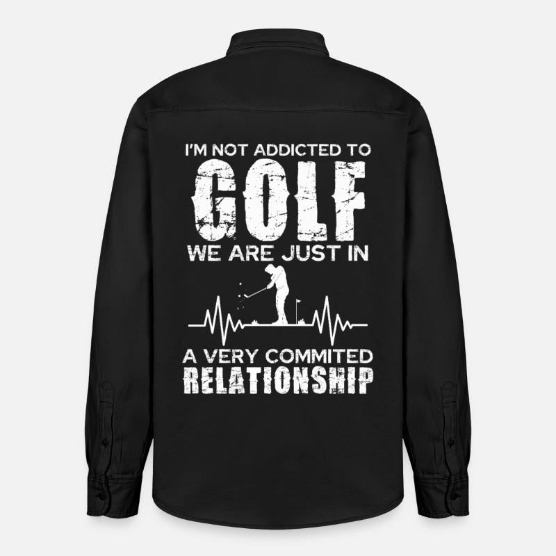 Relation golfeuse : passion engagée - Chemise unisexe coupe décontractée bio Stanley/Stella - noir délavé