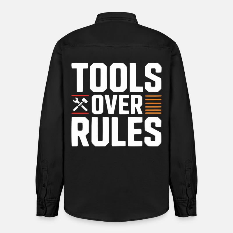 Tools Over Rules Statement Design - Relaxed Fit Unisex Organic Hemd von Stanley/Stella - washed Black