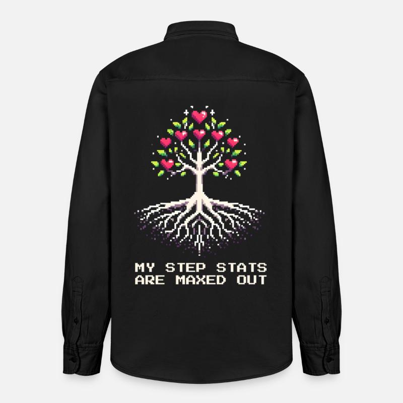 Stief-Stats auf Maximum | Patchworkfamilie - Relaxed Fit Unisex Organic Hemd von Stanley/Stella - washed Black