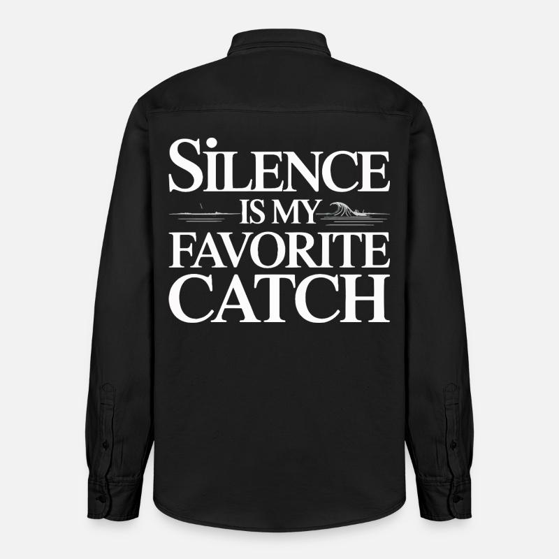 Le silence est ma phrase préférée - Chemise unisexe coupe décontractée bio Stanley/Stella - noir délavé