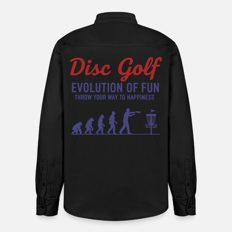 Disc Golf : Évolution du plaisir : lancez-vous - Chemise unisexe coupe décontractée bio Stanley/Stella - noir délavé