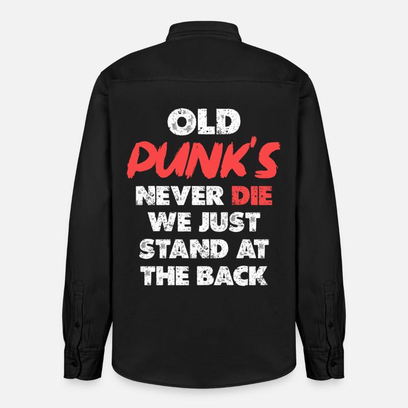 Old Punks Never Die Artwork - Relaxed Fit Unisex Organic Hemd von Stanley/Stella - washed Black