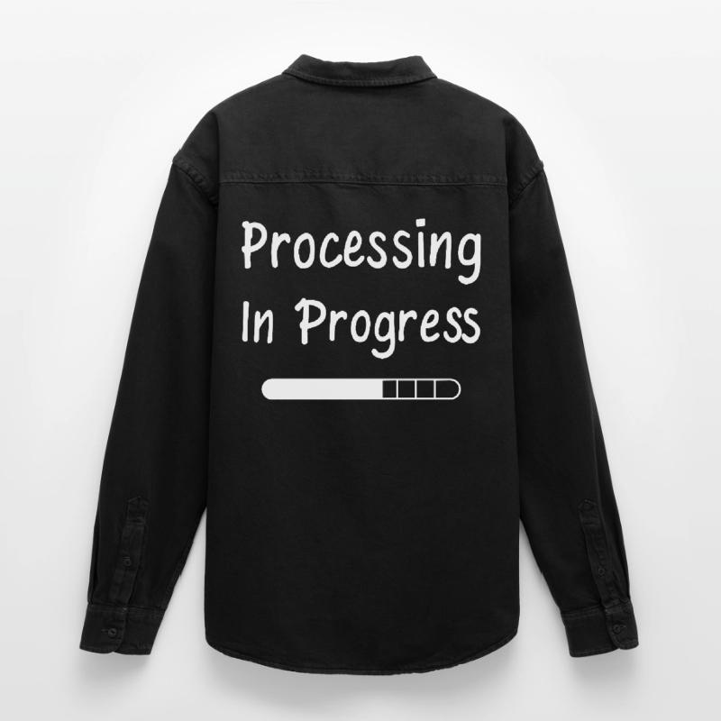 Processing In Progress Loading Bar Statement Relaxed Fit Unisex Organic Shirt by Stanley/Stella