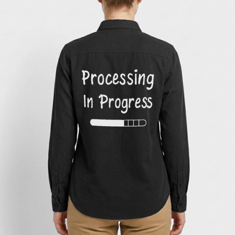 Processing In Progress Loading Bar Statement Relaxed Fit Unisex Organic Shirt by Stanley/Stella
