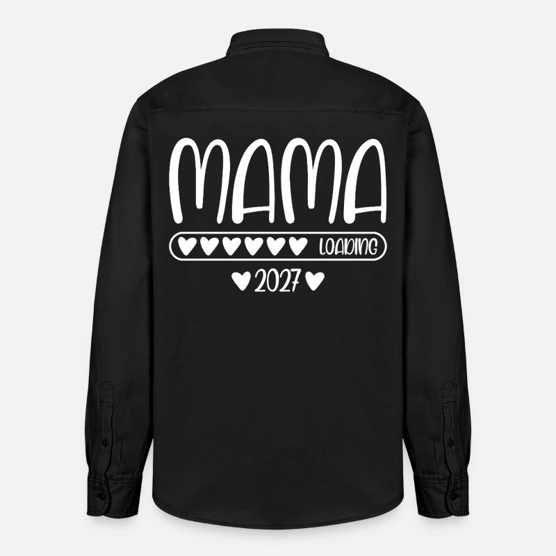 Mama 2027 loading - Relaxed Fit Unisex Organic Hemd von Stanley/Stella - washed Black