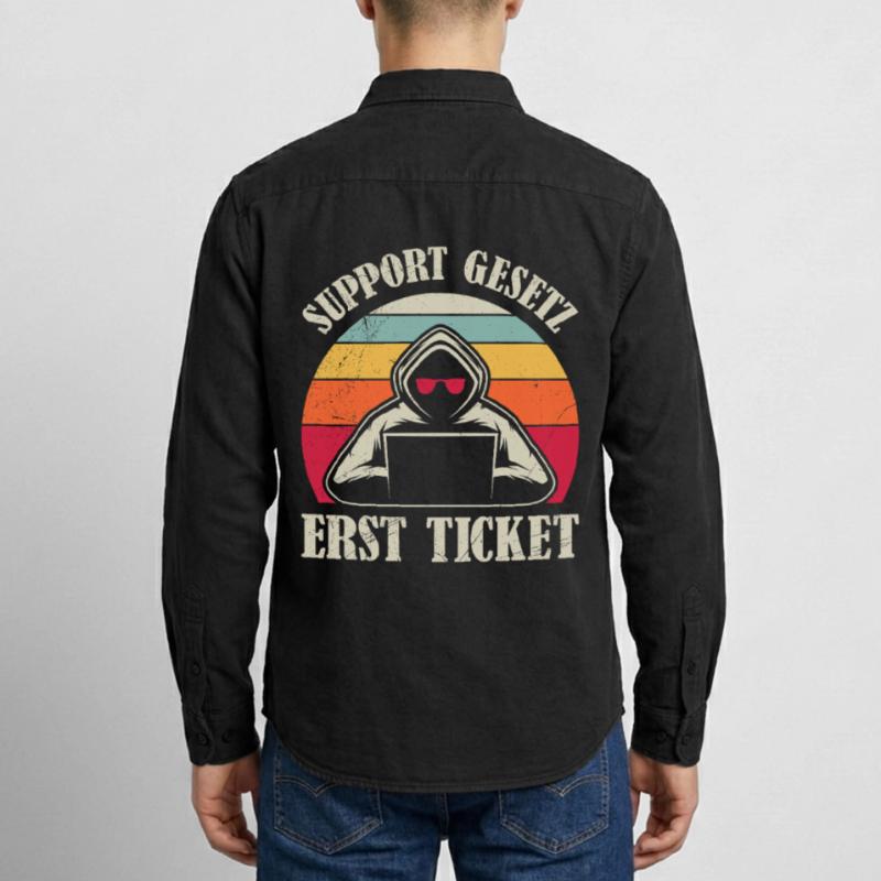 Computer Science Coder SUPPORT GESETZ ERST TICKET Relaxed Fit Unisex Organic Hemd von Stanley/Stella