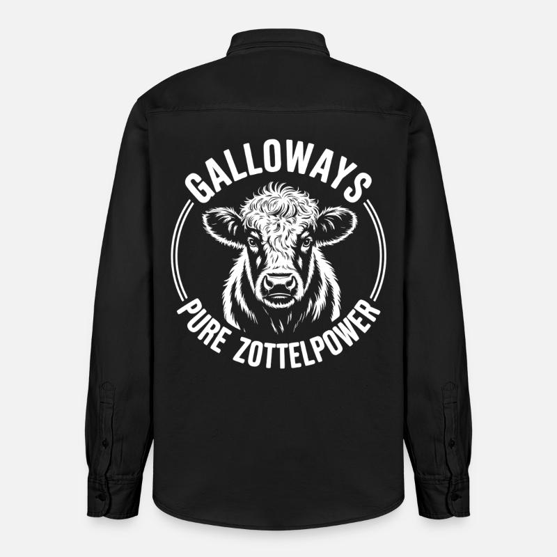 Tête de bœuf de Galloway - Chemise unisexe coupe décontractée bio Stanley/Stella - noir délavé