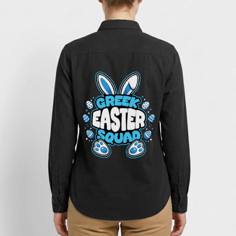Greek Easter Squad Easter Bunny Easter Egg Relaxed Fit Unisex Organic Shirt by Stanley/Stella