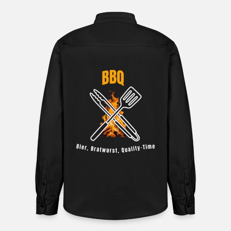 Bratwurst BBQ Temps de qualité - Chemise unisexe coupe décontractée bio Stanley/Stella - noir délavé