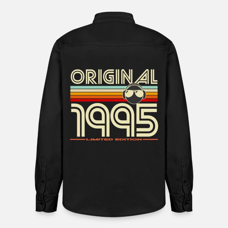 Original 1995 Édition limitée - Chemise unisexe coupe décontractée bio Stanley/Stella - noir délavé