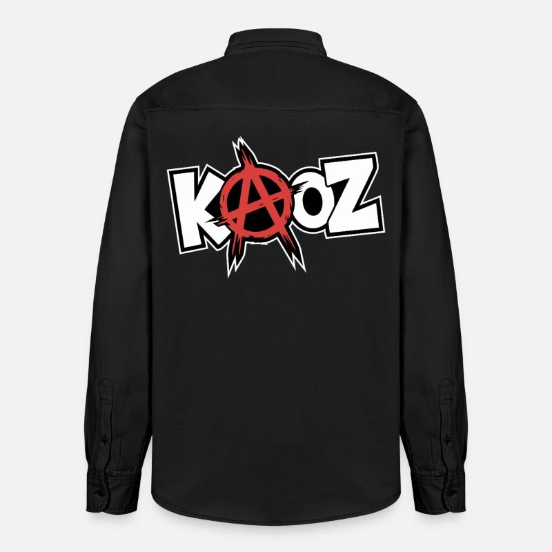 Kool KAOZ Anarchy Graffiti - Chemise unisexe coupe décontractée bio Stanley/Stella - noir délavé