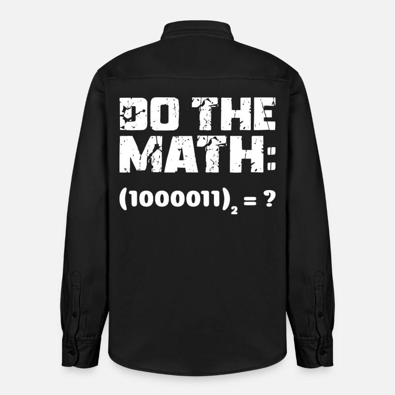 Do The Math Binary System - Relaxed Fit Unisex Organic Shirt by Stanley/Stella - washed black