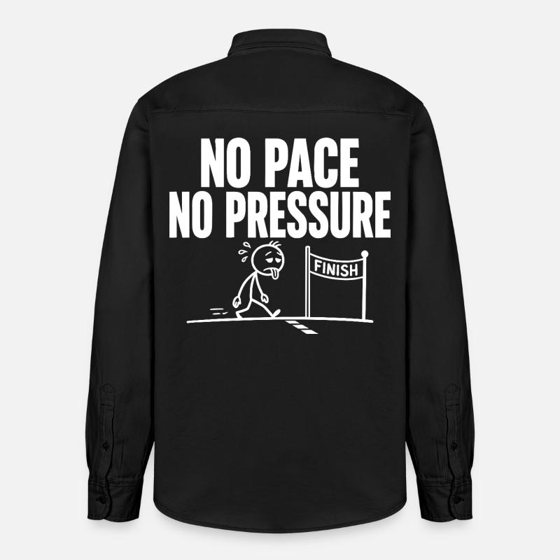 Pas de rythme, pas de pression - Chemise unisexe coupe décontractée bio Stanley/Stella - noir délavé