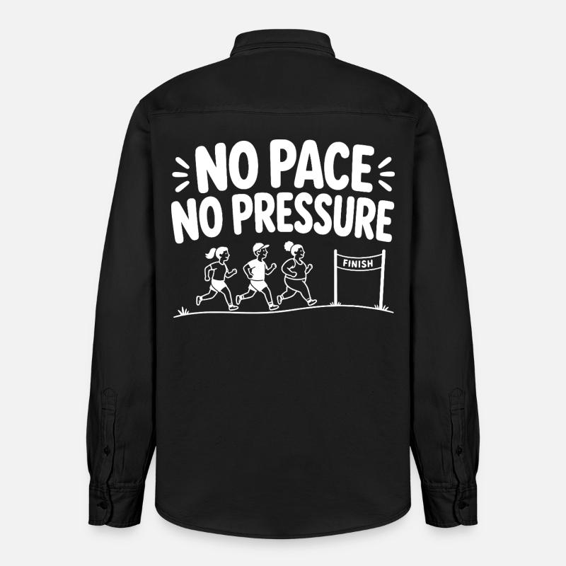 Pas de rythme, pas de pression - Chemise unisexe coupe décontractée bio Stanley/Stella - noir délavé