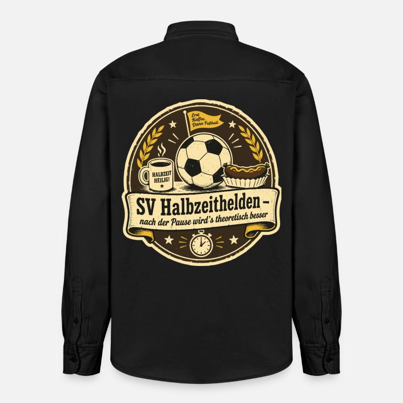 SV Halbzeithelden - Relaxed Fit Unisex Organic Hemd von Stanley/Stella - washed Black
