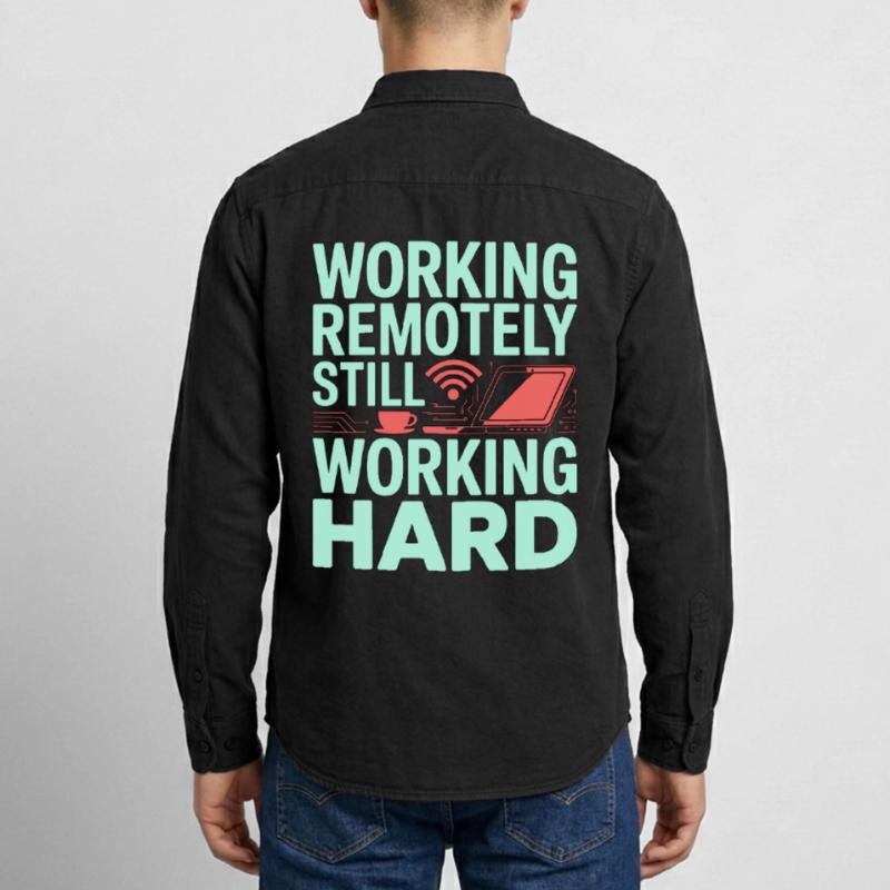 Remote Developer Working Remotely Web Programmer Relaxed Fit Unisex Organic Hemd von Stanley/Stella