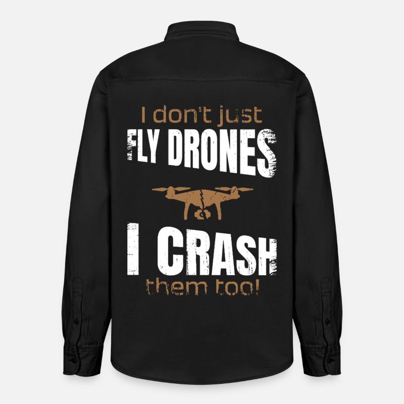 Pilote de drone volant drones Fpv - Chemise unisexe coupe décontractée bio Stanley/Stella - noir délavé