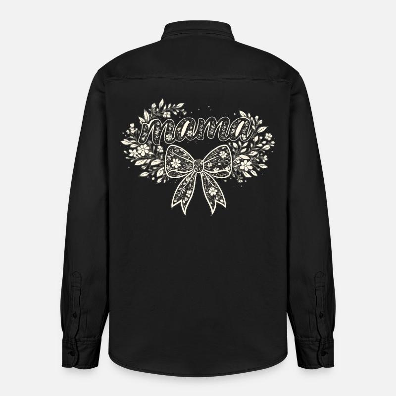 Mama-Geschenk: Retro-Mama-Visualisierung - Relaxed Fit Unisex Organic Hemd von Stanley/Stella - washed Black
