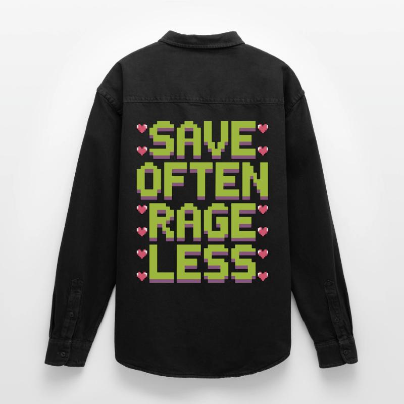 Game Developer Save Often Rage Less Web Developer Relaxed Fit Unisex Organic Hemd von Stanley/Stella