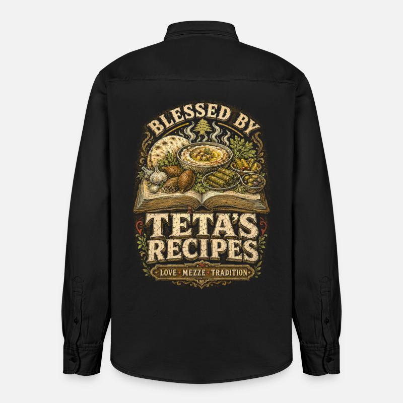 Recettes de tetas libanais libanaises - Chemise unisexe coupe décontractée bio Stanley/Stella - noir délavé